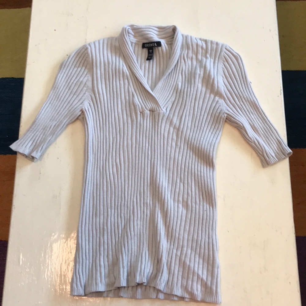 Ribbed Short Sleeve Top
